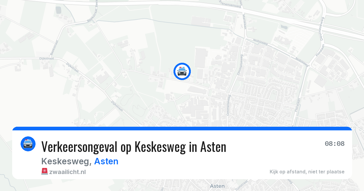 Verkeersongeval op Keskesweg in Asten — 18 jun 2026