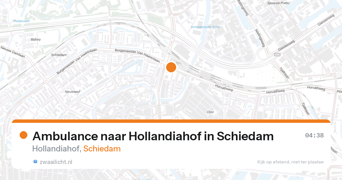 Ambulance naar Hollandiahof in Schiedam — 27 aug 2026