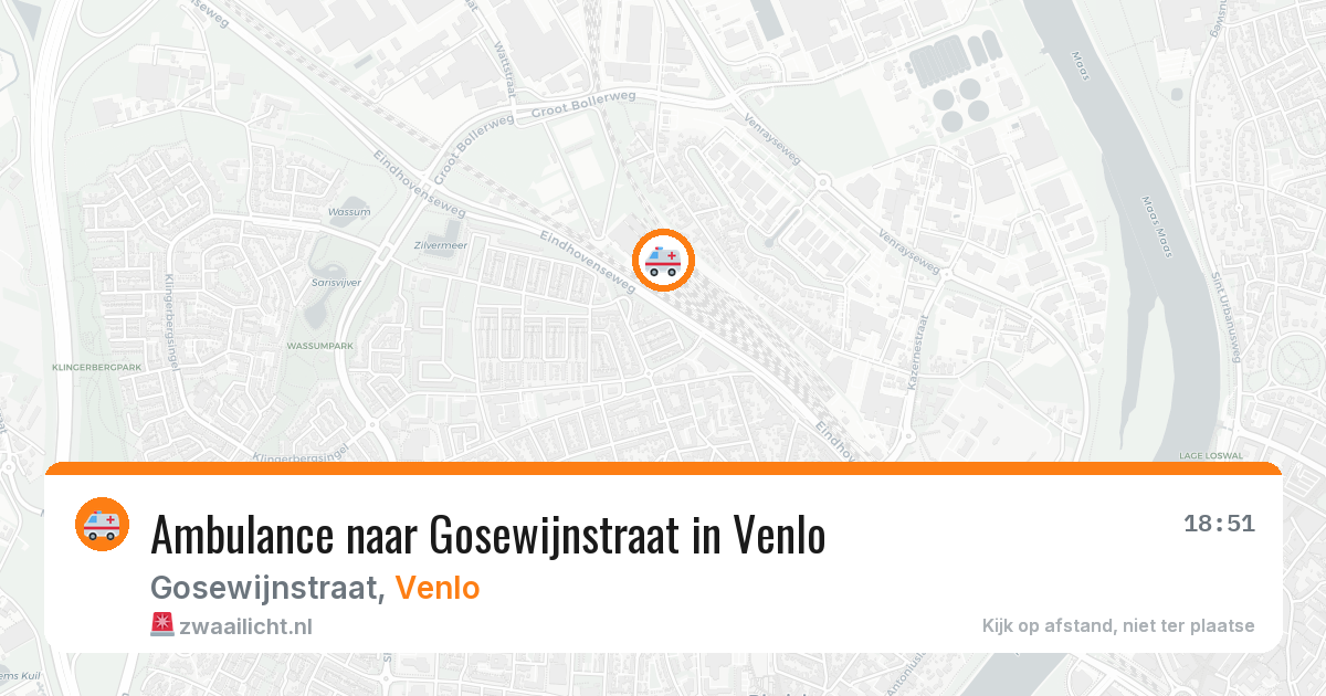 Ambulance naar Gosewijnstraat in Venlo — 21 jun 2026