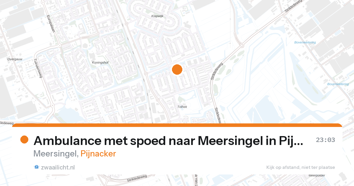 Ambulance met spoed naar Meersingel in Pijnacker — 24 feb 2026