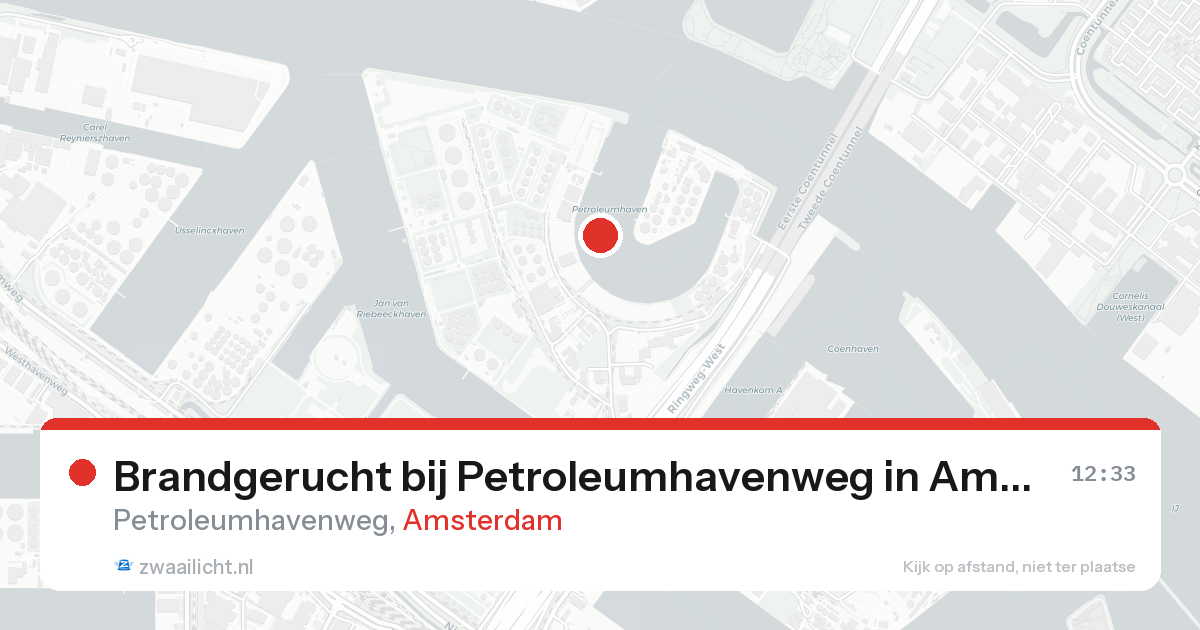Brandgerucht bij Petroleumhavenweg in Amsterdam — 21 aug 2026