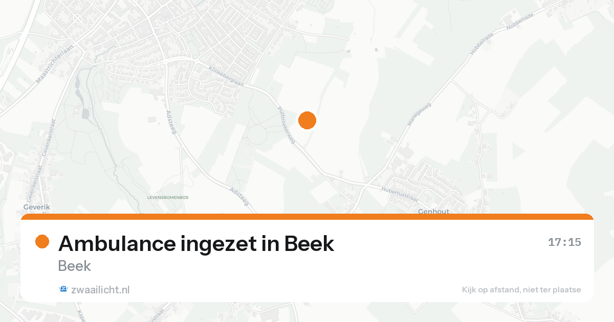 Ambulance ingezet in Beek — 15 aug 2026