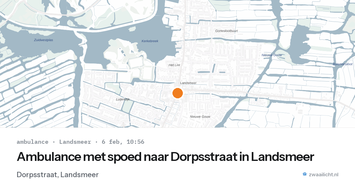 Ambulance met spoed naar Dorpsstraat in Landsmeer — 6 feb 2026