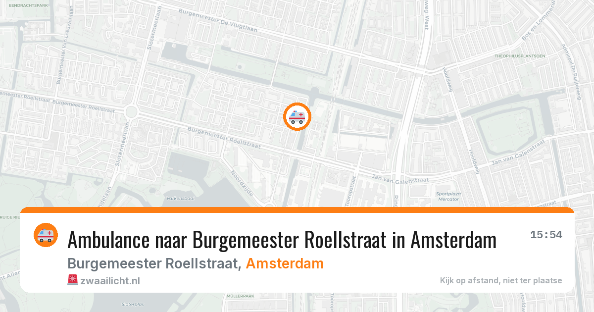 Ambulance naar Burgemeester Roellstraat in Amsterdam — 27 jun 2026