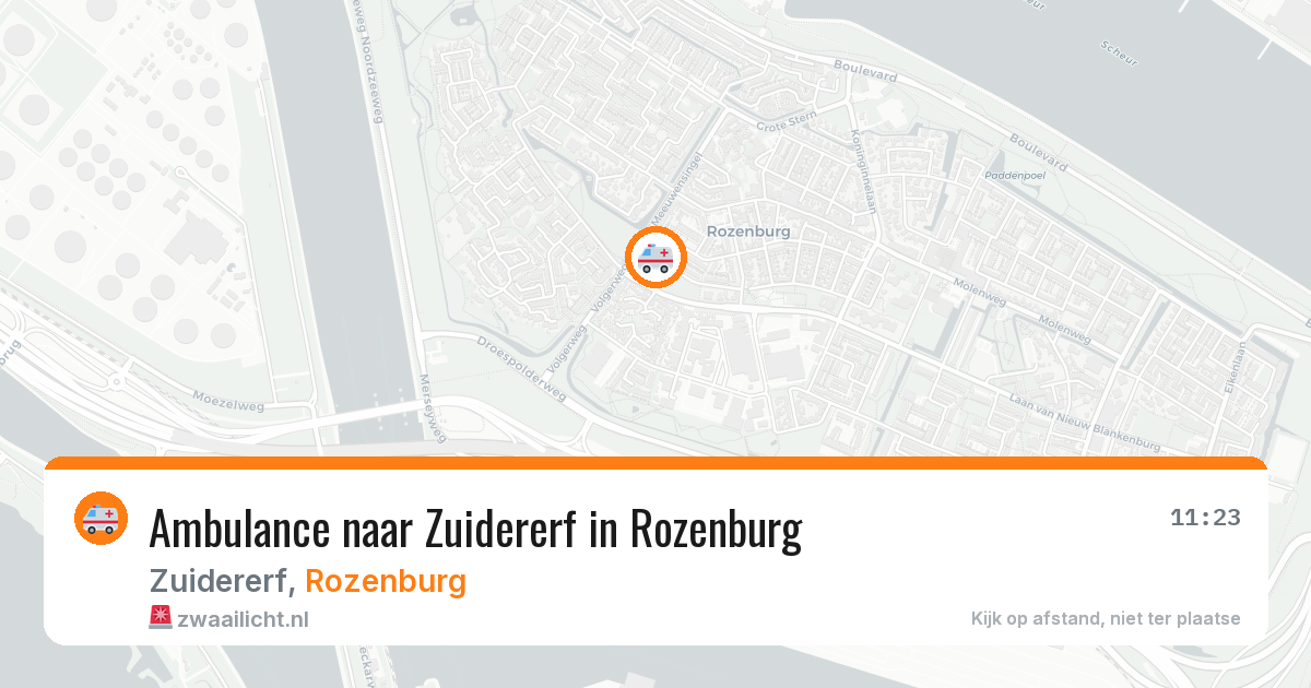Ambulance naar Zuidererf in Rozenburg — 11 apr 2026