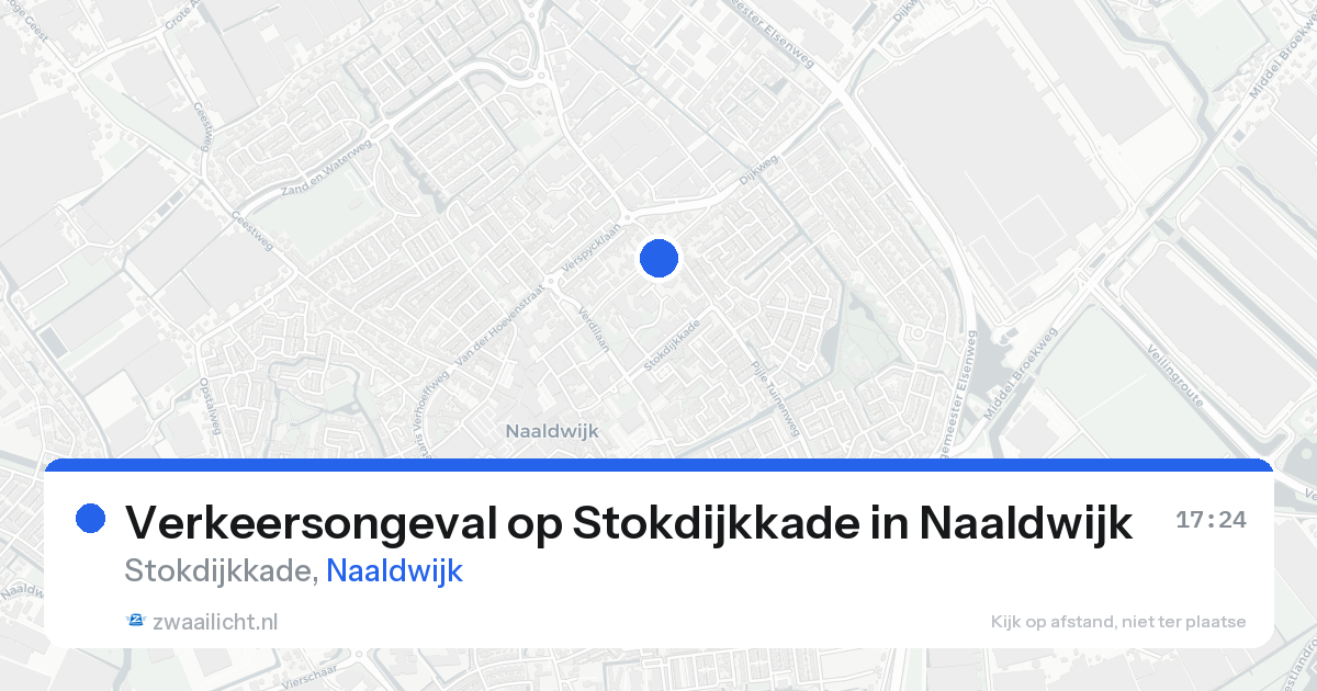 Verkeersongeval op Stokdijkkade in Naaldwijk — 20 aug 2026