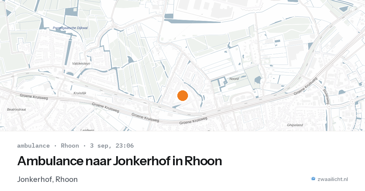 Ambulance naar Jonkerhof in Rhoon — 3 sep 2026