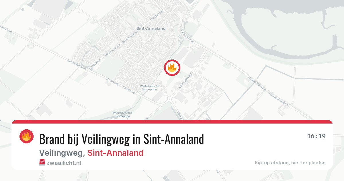 Brand bij Veilingweg in Sint-Annaland — 6 aug 2026
