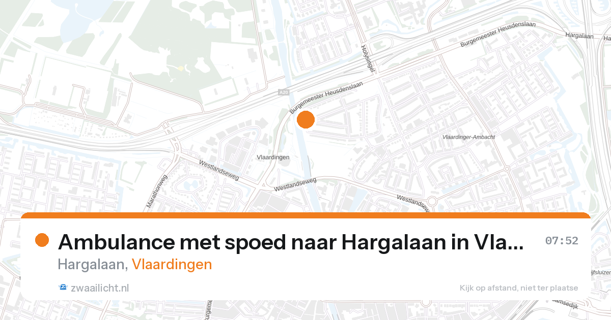 Ambulance met spoed naar Hargalaan in Vlaardingen — 27 jun 2026