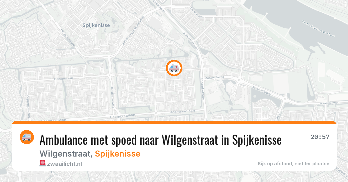 Ambulance met spoed naar Wilgenstraat in Spijkenisse — 10 jul 2026