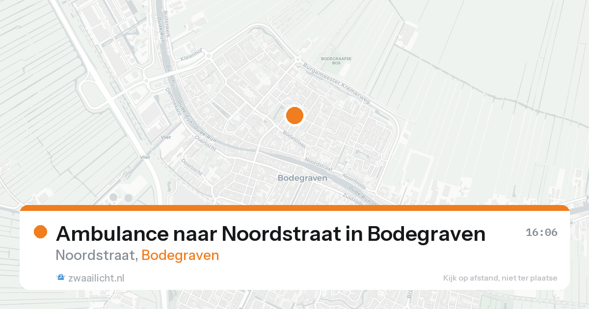 Ambulance naar Noordstraat in Bodegraven — 21 aug 2026