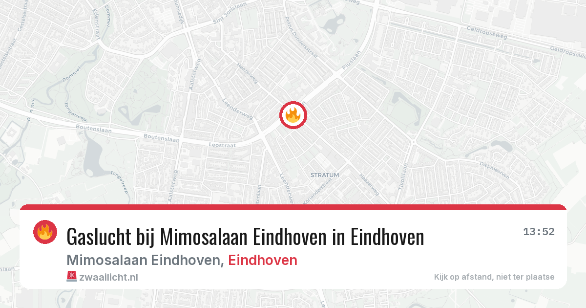 Gaslucht bij Mimosalaan Eindhoven in Eindhoven — 5 aug 2026