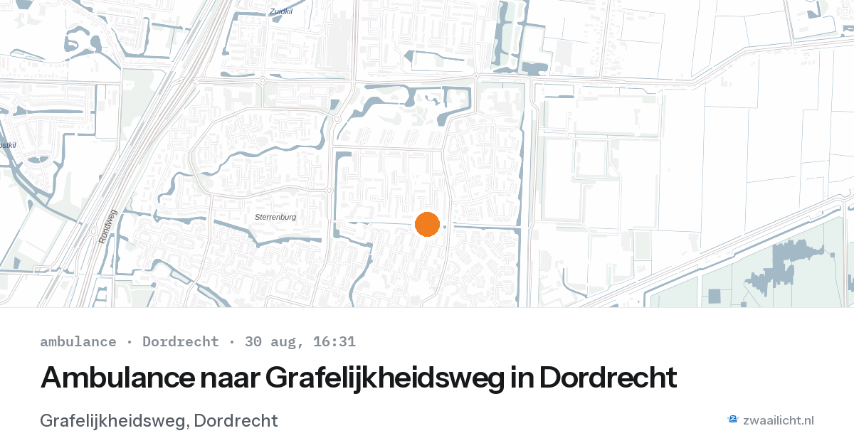 Ambulance naar Grafelijkheidsweg in Dordrecht — 30 aug 2026