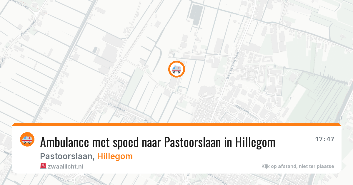 Ambulance met spoed naar Pastoorslaan in Hillegom — 22 mei 2026
