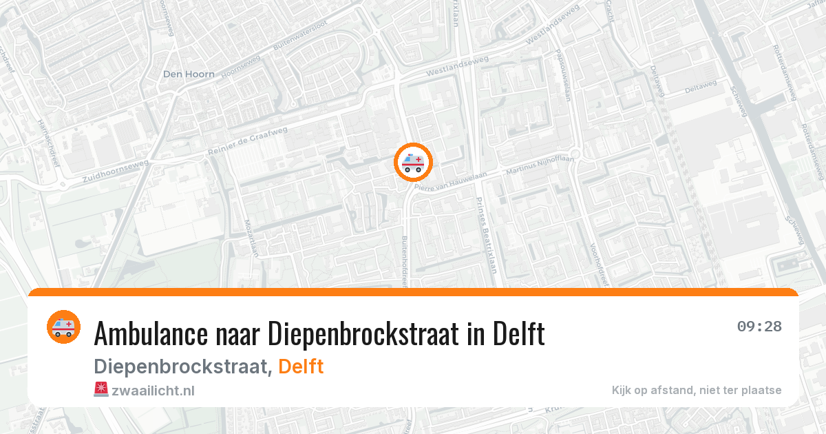 Ambulance naar Diepenbrockstraat in Delft — 7 mei 2026