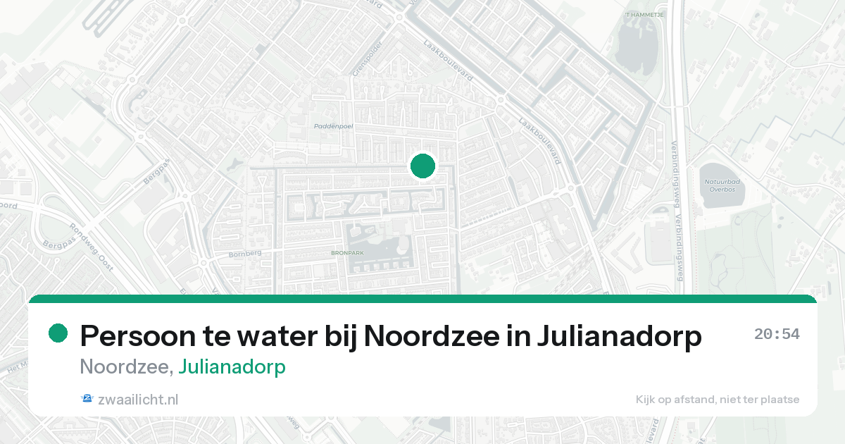 Persoon te water bij Noordzee in Julianadorp — 16 aug 2026