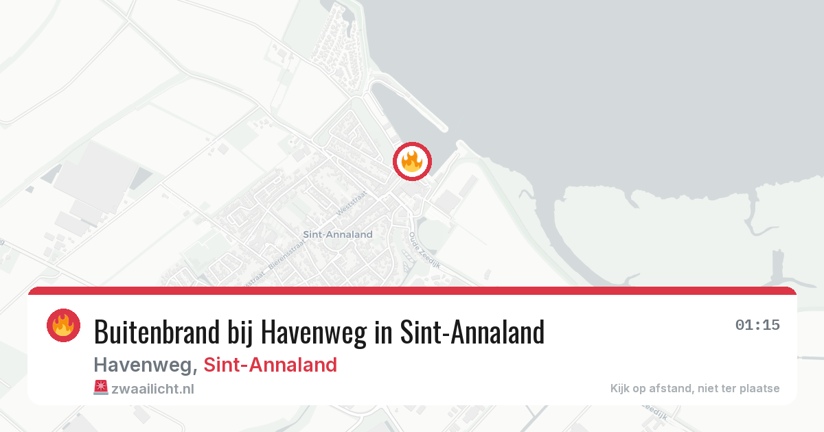 Buitenbrand bij Havenweg in Sint-Annaland — 8 aug 2026