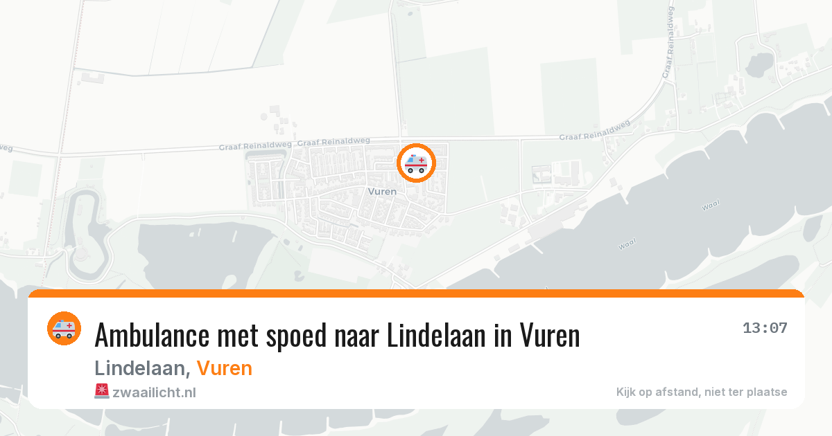 Ambulance met spoed naar Lindelaan in Vuren — 18 jan 2026