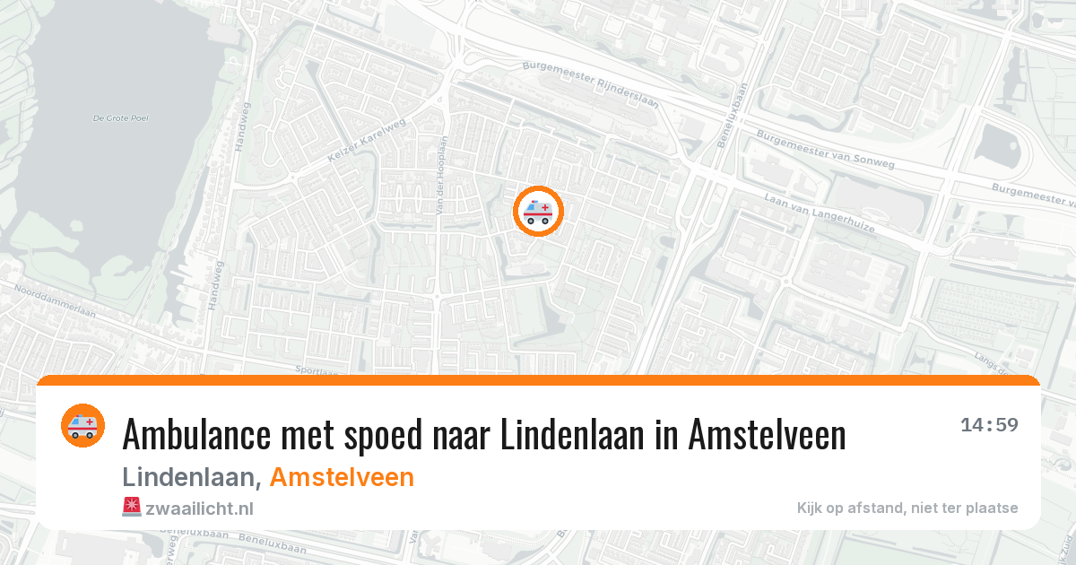 Ambulance met spoed naar Lindenlaan in Amstelveen — 29 jan 2026