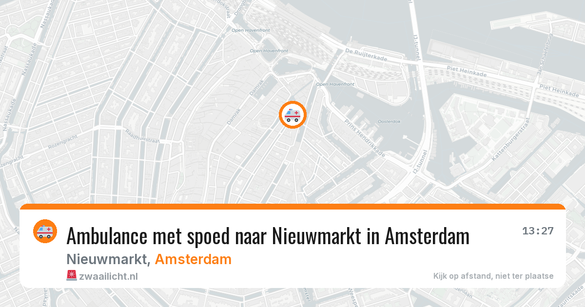 Ambulance met spoed naar Nieuwmarkt in Amsterdam — 11 jul 2026