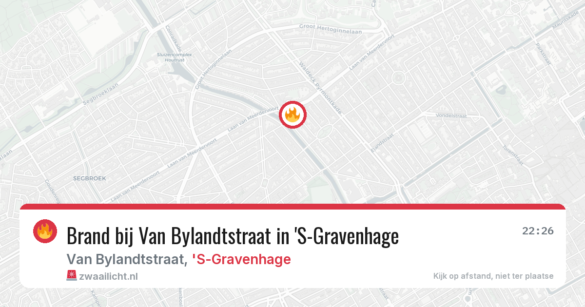 Brand bij Van Bylandtstraat in 'S-Gravenhage — 24 mei 2026