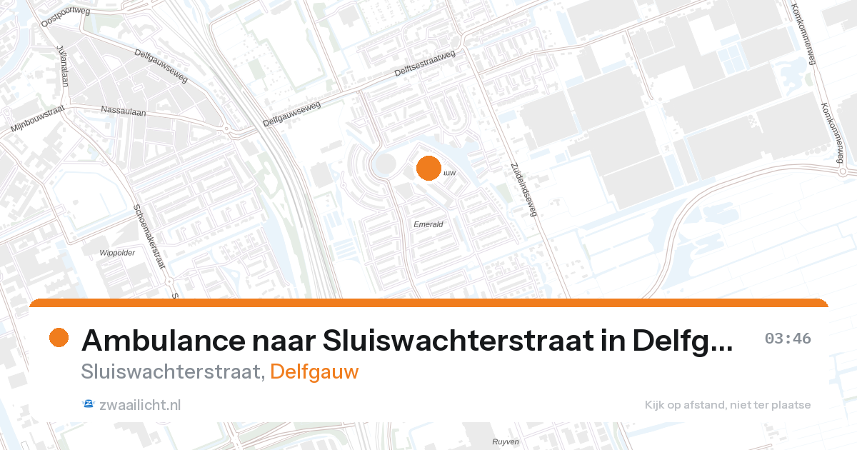 Ambulance naar Sluiswachterstraat in Delfgauw — 26 feb 2026