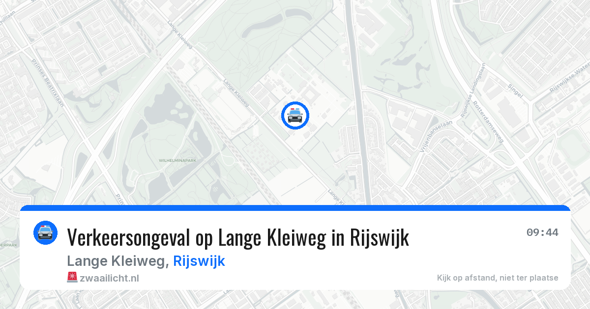 Verkeersongeval op Lange Kleiweg in Rijswijk — 14 apr 2026