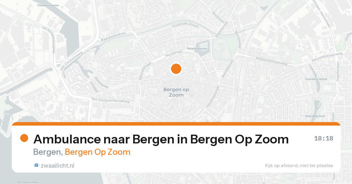 Ambulance naar Bergen in Bergen Op Zoom — 26 jun 2026