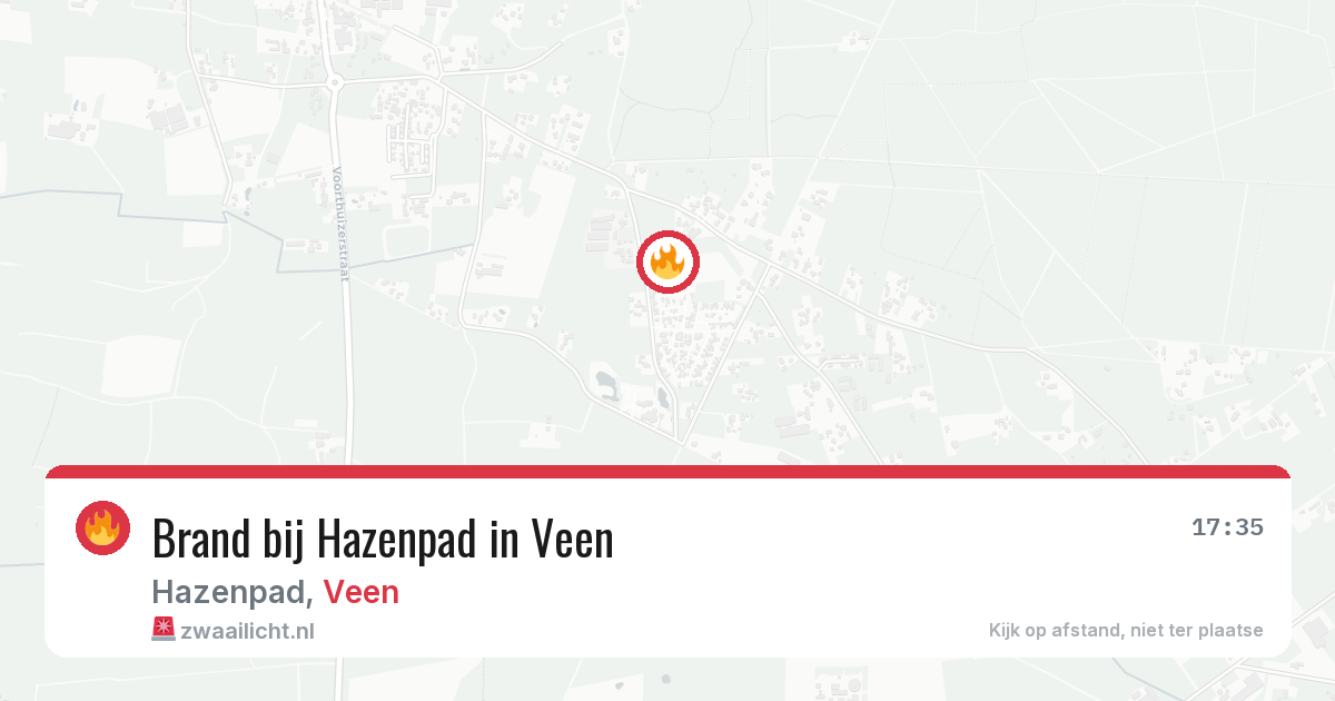 Brand bij Hazenpad in Veen — 2 mrt 2026