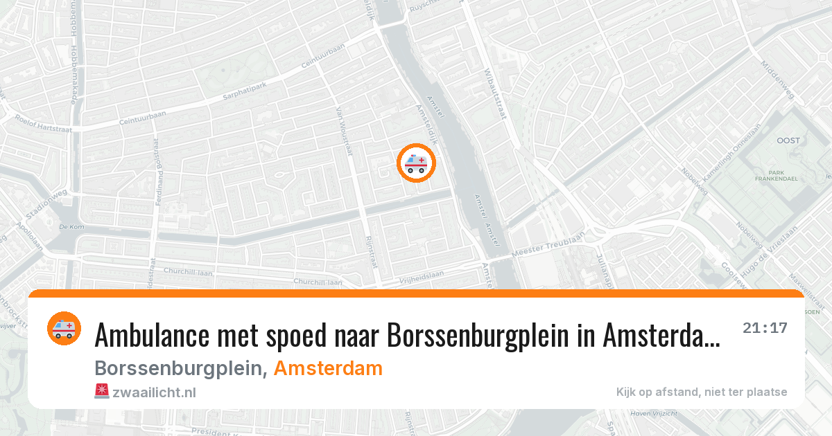 Ambulance met spoed naar Borssenburgplein in Amsterdam — 5 apr 2026
