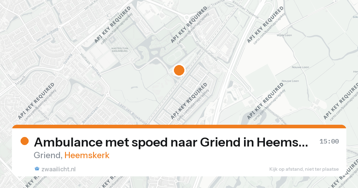 Ambulance met spoed naar Griend in Heemskerk — 26 aug 2026