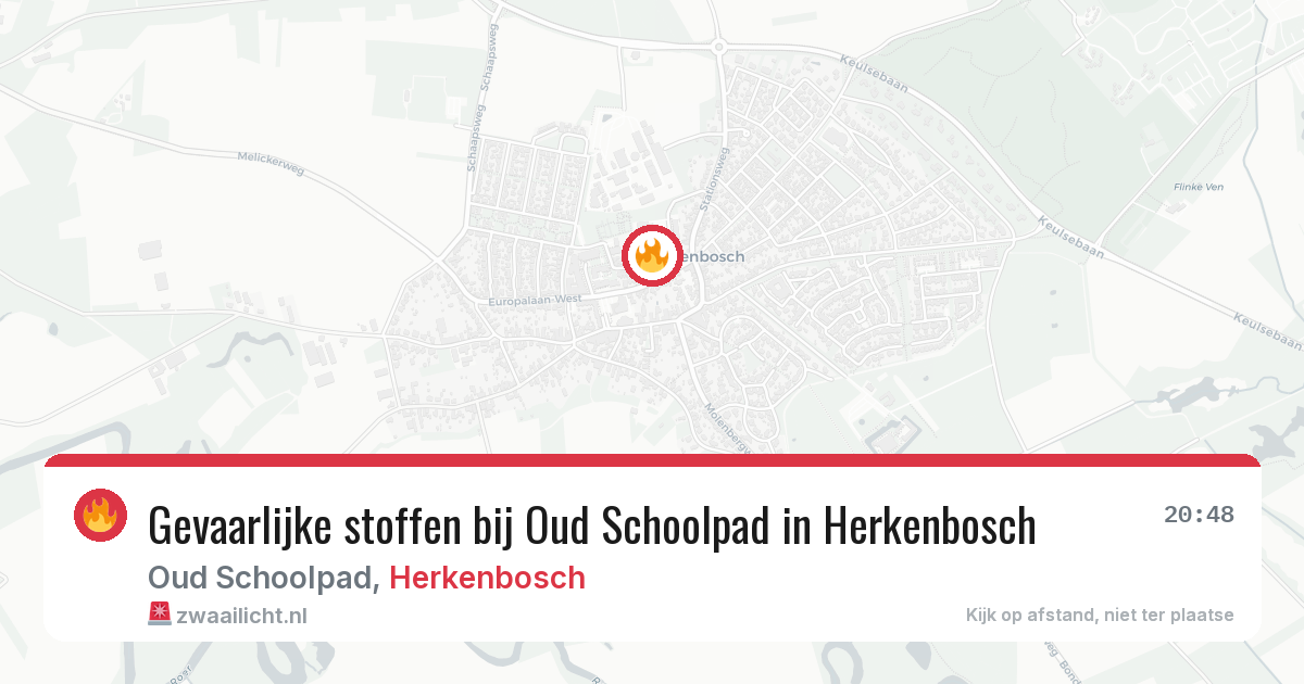 Gevaarlijke stoffen bij Oud Schoolpad in Herkenbosch — 18 mrt 2026
