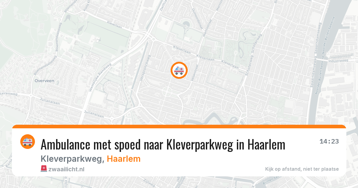Ambulance met spoed naar Kleverparkweg in Haarlem — 26 mrt 2026