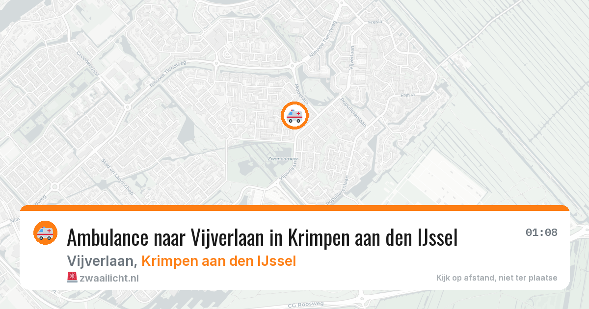 Ambulance naar Vijverlaan in Krimpen aan den IJssel — 3 apr 2026