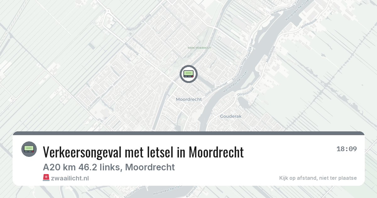 Verkeersongeval met letsel in Moordrecht — 6 feb 2026