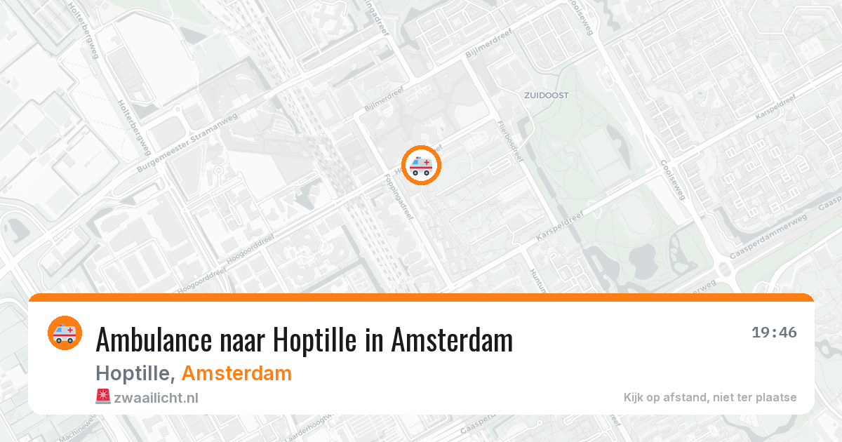 Ambulance naar Hoptille in Amsterdam — 22 apr 2026