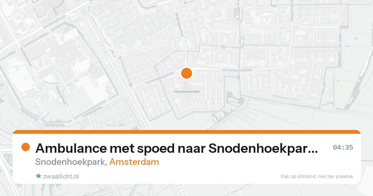Ambulance met spoed naar Snodenhoekpark in Amsterdam — 17 aug 2026