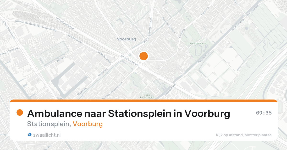 Ambulance naar Stationsplein in Voorburg — 15 aug 2026