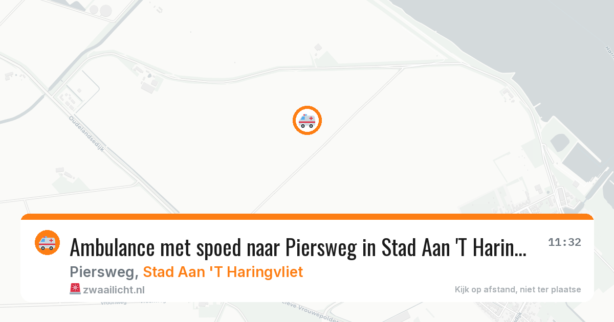 Ambulance met spoed naar Piersweg in Stad Aan 'T Haringvliet — 9 jul 2026