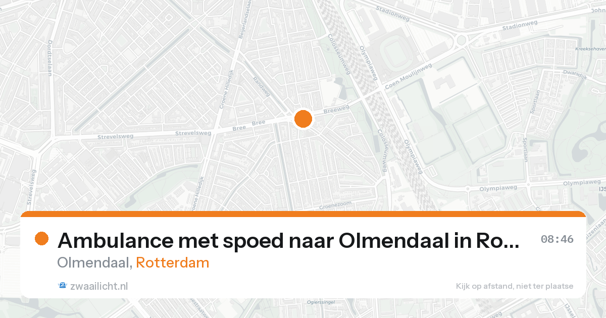 Ambulance met spoed naar Olmendaal in Rotterdam — 4 jul 2026