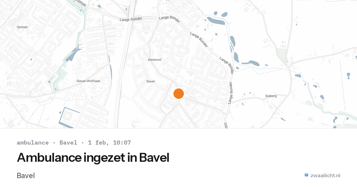 Ambulance ingezet in Bavel — 1 feb 2026