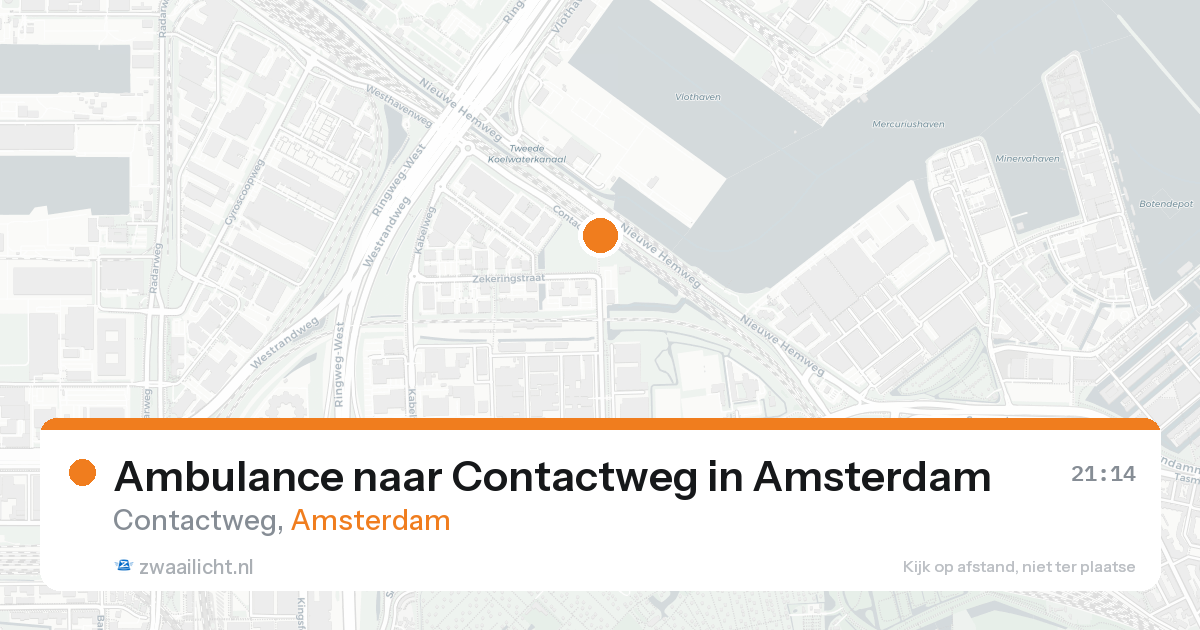 Ambulance naar Contactweg in Amsterdam — 15 aug 2026