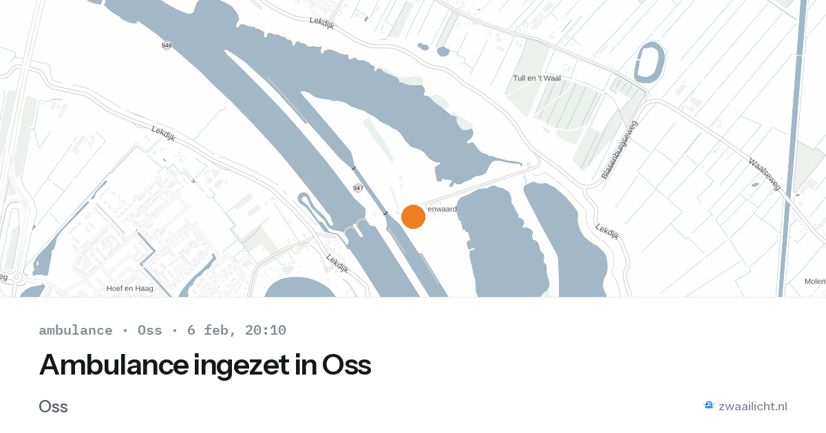 Ambulance ingezet in Oss — 6 feb 2026