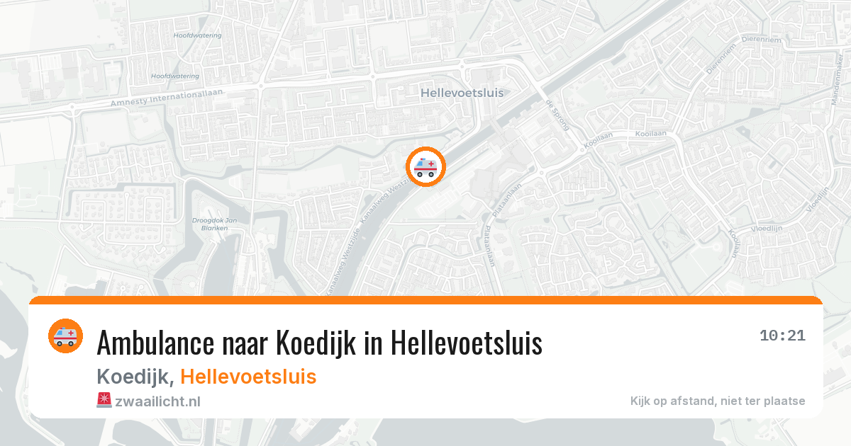 Ambulance naar Koedijk in Hellevoetsluis — 6 jun 2026