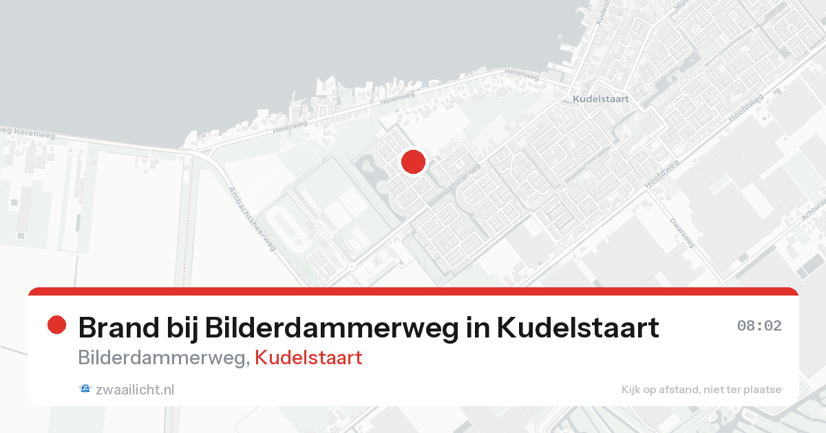 Brand bij Bilderdammerweg in Kudelstaart — 21 aug 2026