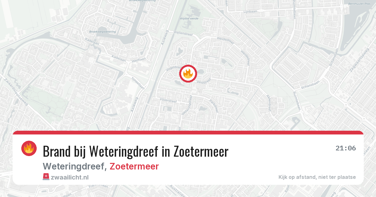 Brand bij Weteringdreef in Zoetermeer — 19 mei 2026