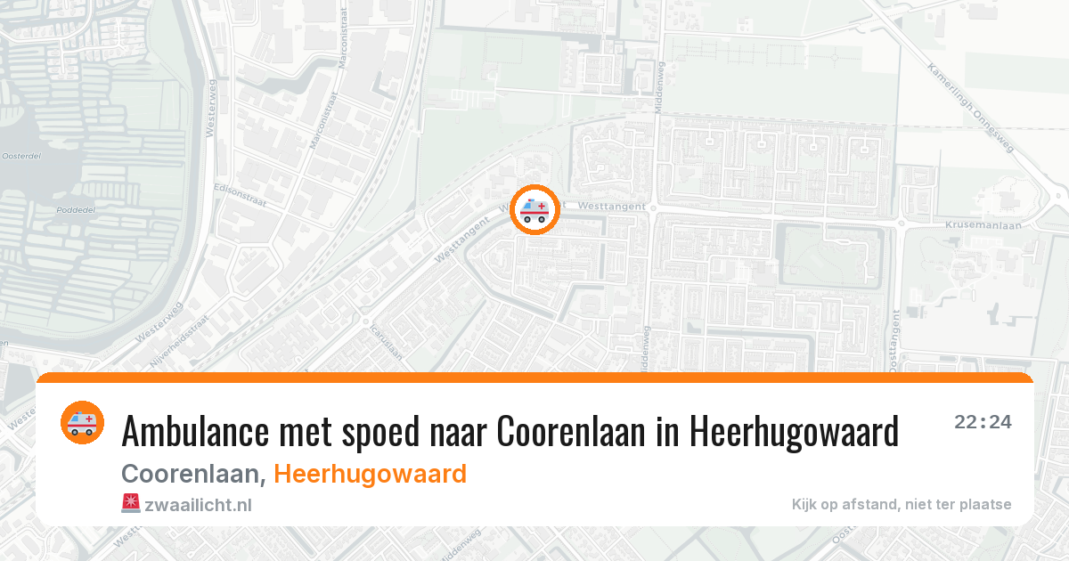 Ambulance met spoed naar Coorenlaan in Heerhugowaard — 26 apr 2026