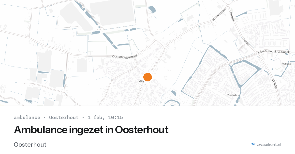 Ambulance ingezet in Oosterhout — 1 feb 2026
