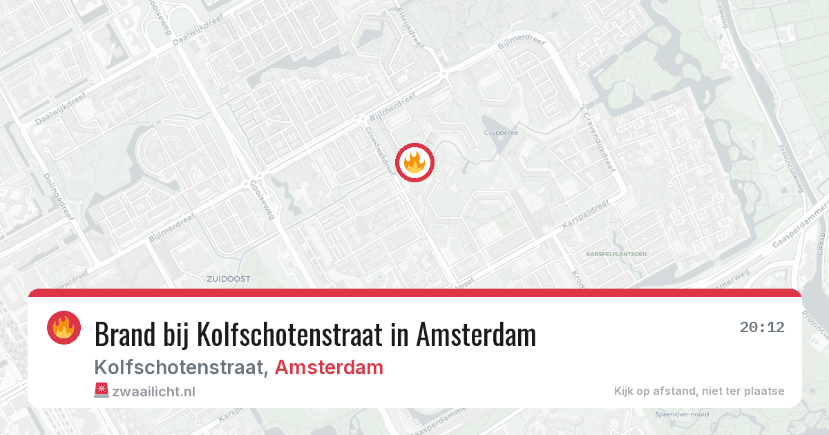 Brand bij Kolfschotenstraat in Amsterdam — 28 jul 2026