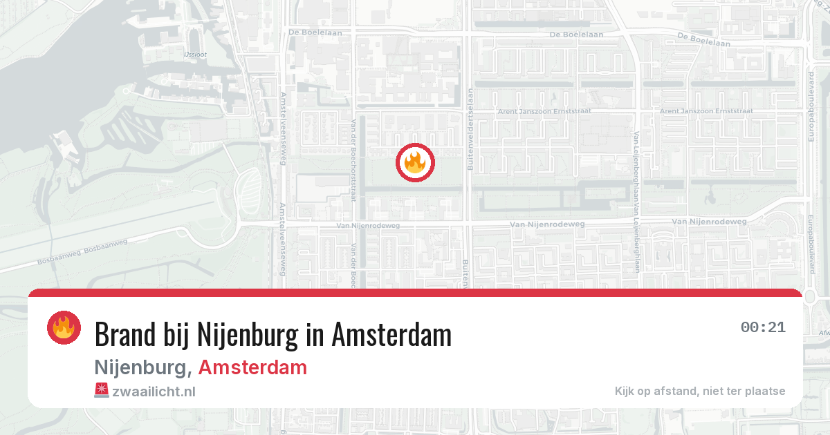 Brand bij Nijenburg in Amsterdam — 26 jun 2026